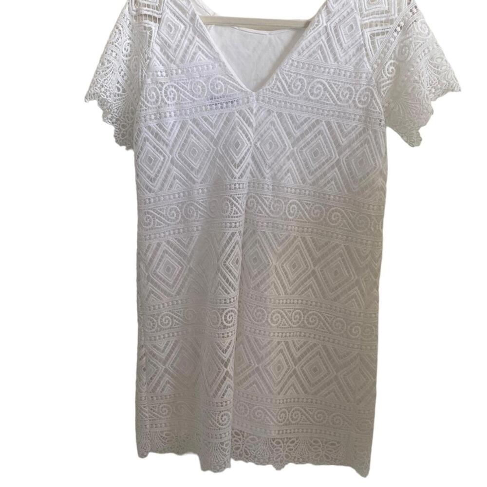 $158 Madewell Lyric White Crochet Lace Dress Size 2 - Picture 6 of 13